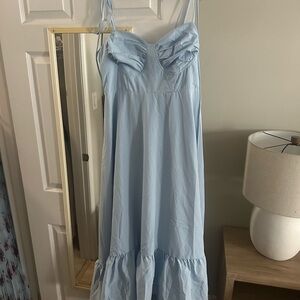 Light Blue Spaghetti Strap Dress